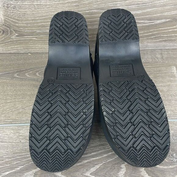 Sanita Pro Textured Black Oiled Leather Women’s 11.5/EU 42 Slip-On Mules Clogs - Picture 7 of 12